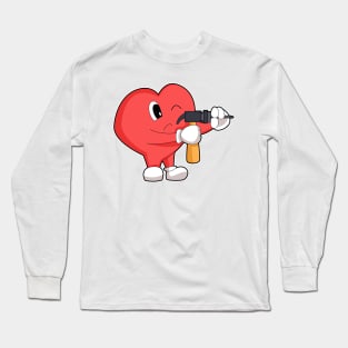 Heart Handyman Drill press Long Sleeve T-Shirt